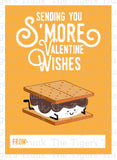 Sending You S'More Valentine Wieshes printable Valentine card