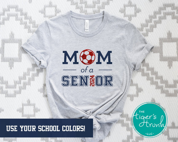 Soccer Shirt | Mom of a Senior | Short-Sleeve Shirt