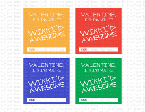 Wikki Sticks Printable Valentine Tags