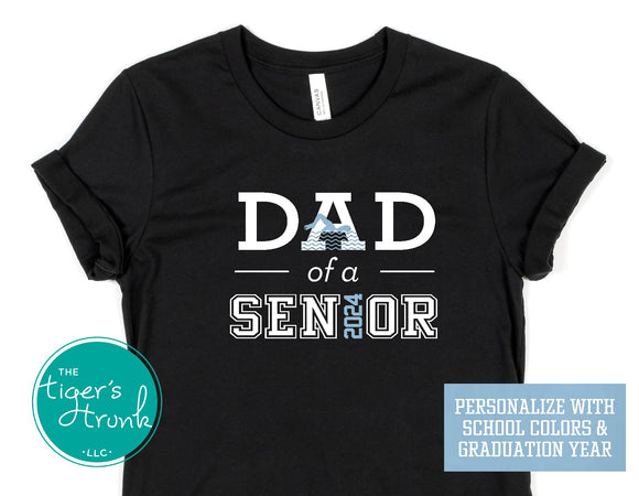 Swim Shirt | Dad of a Senior | Class of 2024 | Short-Sleeve Shirt