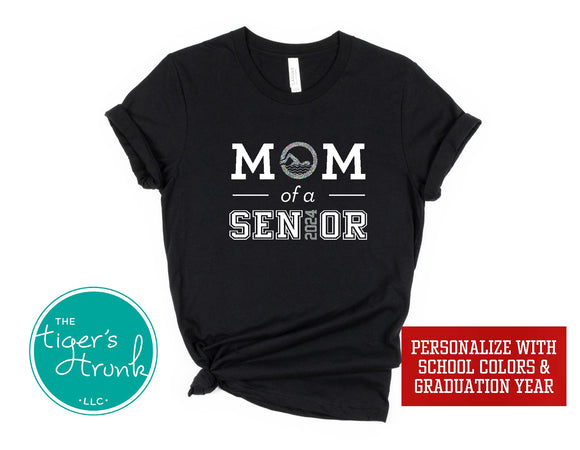 Swim Shirt | Mom of a Senior | Class of 2024 | Short-Sleeve Shirt