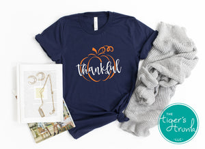 Thankful Pumpkin Thanksgiving shirts