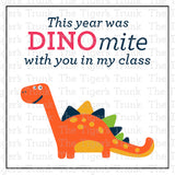 End of the School Year Card | Gift from Teacher to Students | This Year Was DINOmite With You in My Class | Instant Download | Printable Card