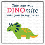 End of the School Year Card | Gift from Teacher to Students | This Year Was DINOmite With You in My Class | Instant Download | Printable Card