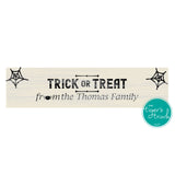 Trick-or-Treat Personalized Halloween sign