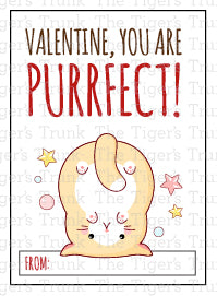 Valentine You are Purrfect Valentine Card