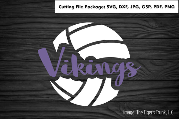 Cutting File Package | Volleyball Mascot | Vikings | Instant Download