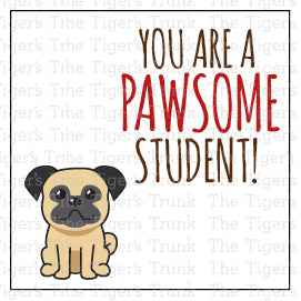 Printable Valentine cards for teachers with "So Doggone Cute" and puppy designs, instant download, set of 4 designs per sheet.