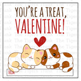 Valentines Day Cards | Kitty Cat Cards | Instant Download | Printable Tags