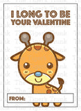 I Long To Be Your Valentine printable Valentine card
