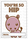 I'm Wild About You printable Valentine card