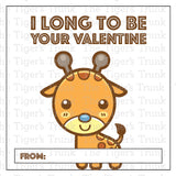 I Long To Be Your Valentine printable Valentine card