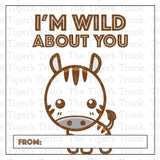 I'm Wild About You printable Valentine card